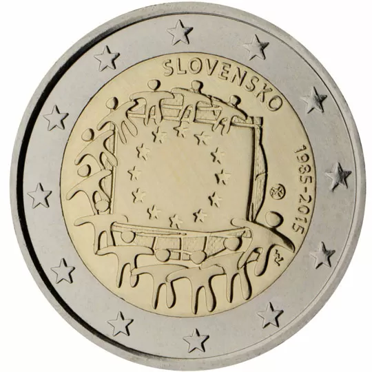 Slovakia € 2,00 (30 years European flag)